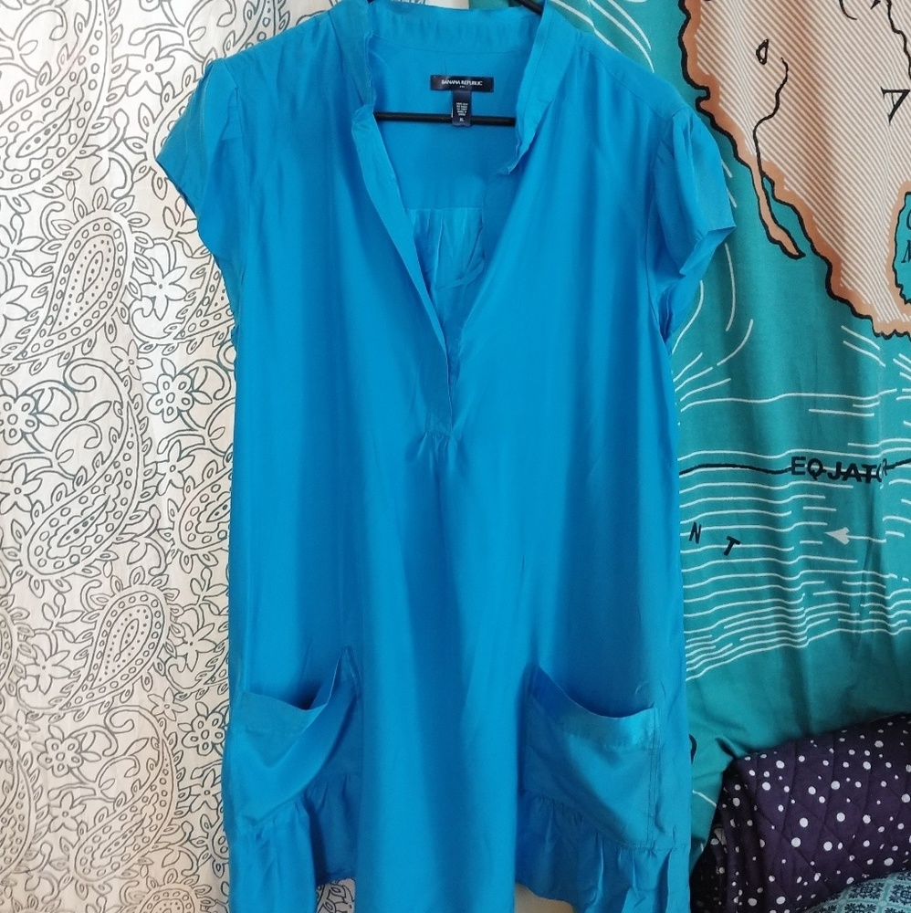 Banana Republic 100% Silk Shift Dress XL